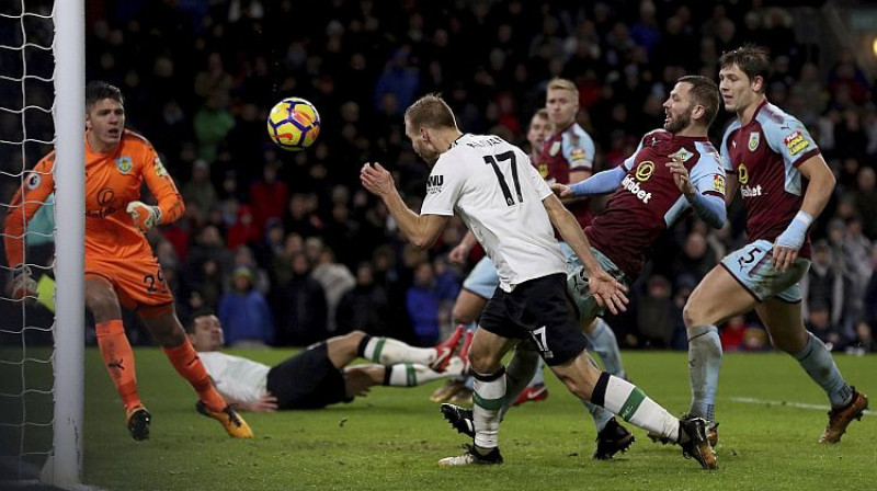 Ragnars Klavans mirkli pirms vārtu guvuma
Foto: Martin Rickett/AP/Scanpix