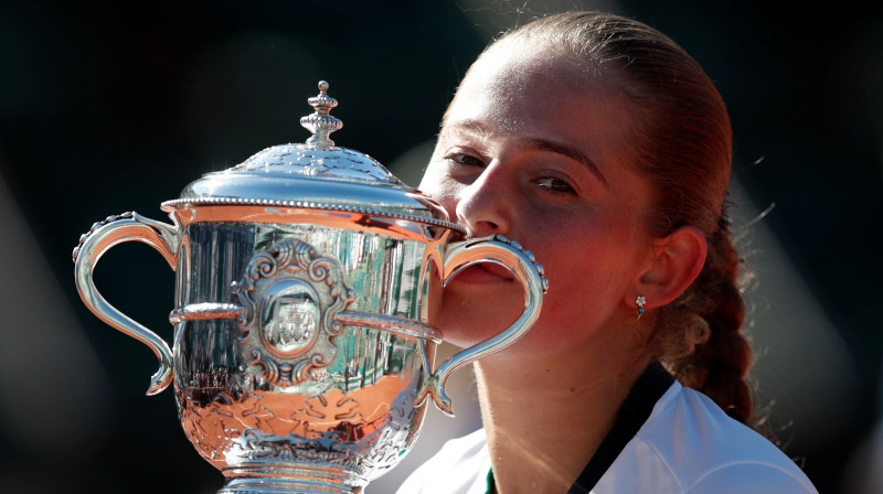 2017. gada "French Open" čempione Aļona Ostapenko. Foto: Reuters/Scanpix