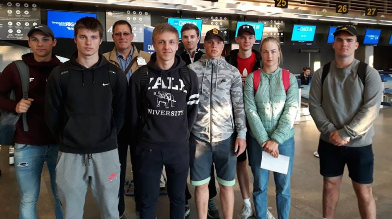 Latvijas junioru izlase pirms došanās uz Eiropas čempionātu
Foto: Latvijas Airēšanas federācija