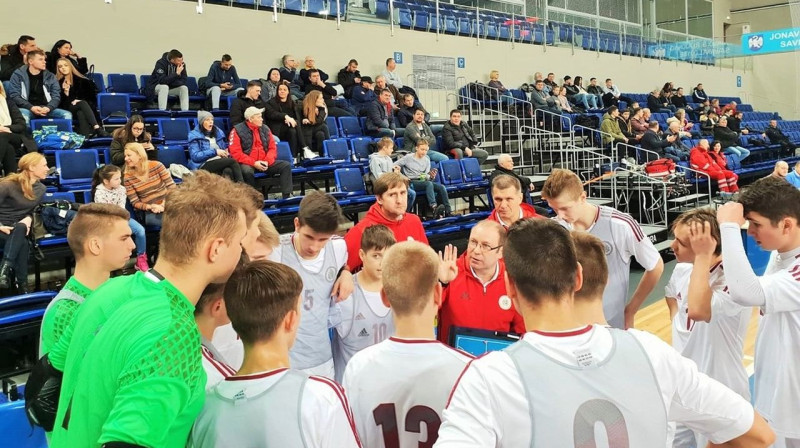 Latvijas U19 telpu futbola izlase 
Foto: LFF