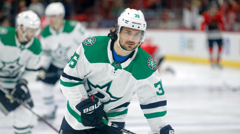 Matss Cukarello pirms debijas spēles "Stars" komandā. Foto: USA TODAY Sports/Scanpix