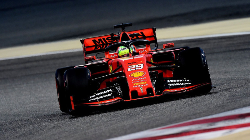 Miks Šūmahers pie "Ferrari" formulas stūres. Foto: Scuderia Ferrari