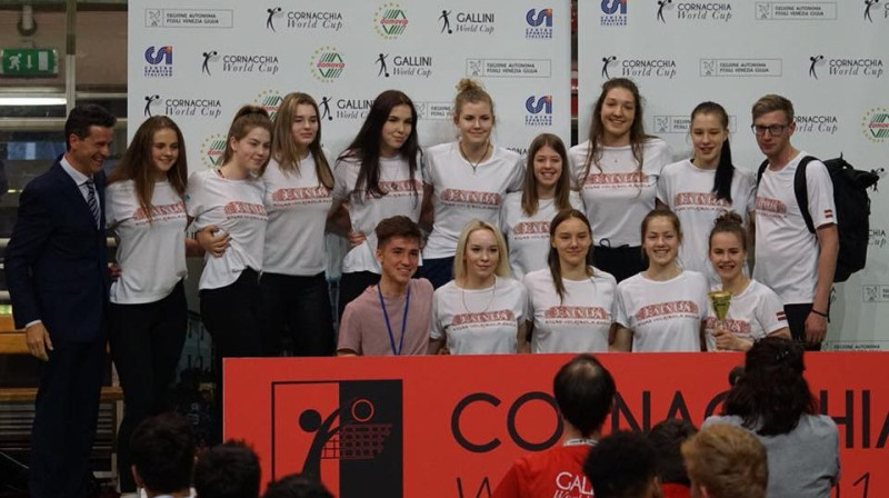 RVS komanda turnīrā "Cornacchia World cup". Foto: Rīgas Volejbola skola