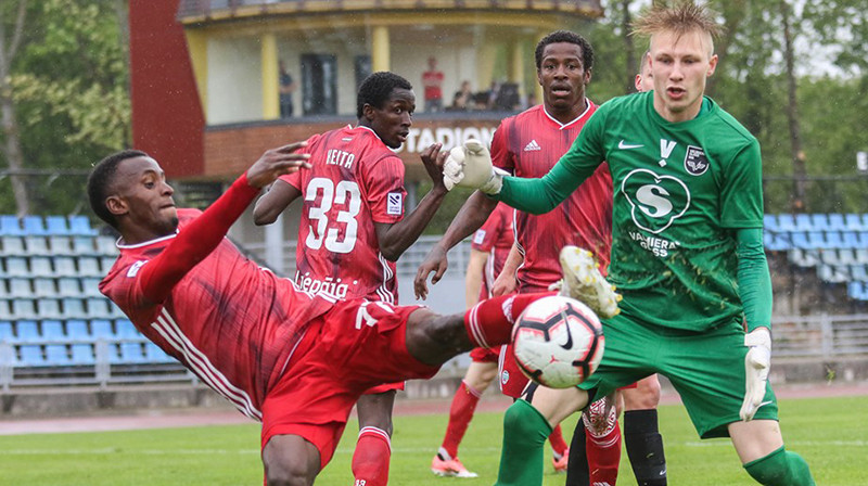 Ričards Fraidejs vienīgais šajā mačā pārspēja Vladislavu Lazarevu. Foto: Mārtiņš Sīlis