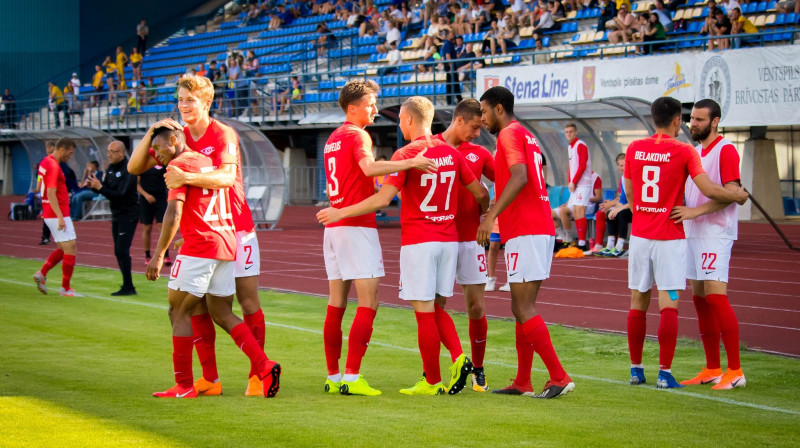 Jūrmalas "Spartaka" futbolisti. Foto: Optibet Virslīga