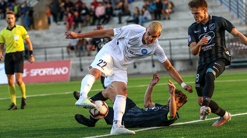 Darko Lemajičs izdara uzvaras sitienu. Foto: Jānis Līgats