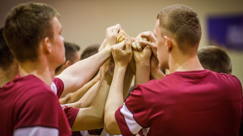 Latvijas U18 izlases basketbolisti. Foto: FIBA