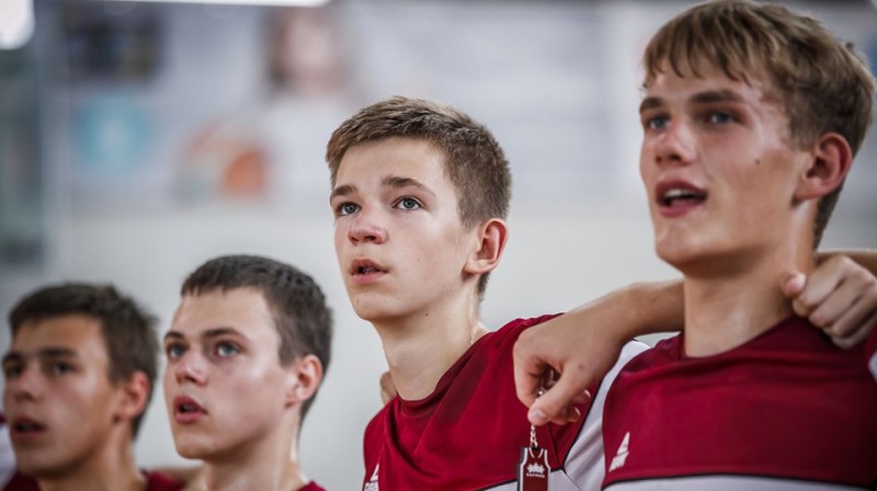 Latvijas U16 izlase. Foto: FIBA