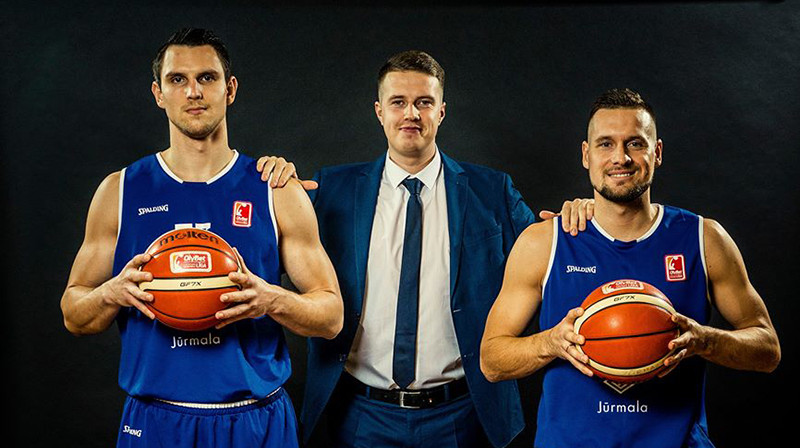 Deniss Krestiņins, Mārtiņš Gulbis un Edgars Jeromanovs. Foto: basket.lv