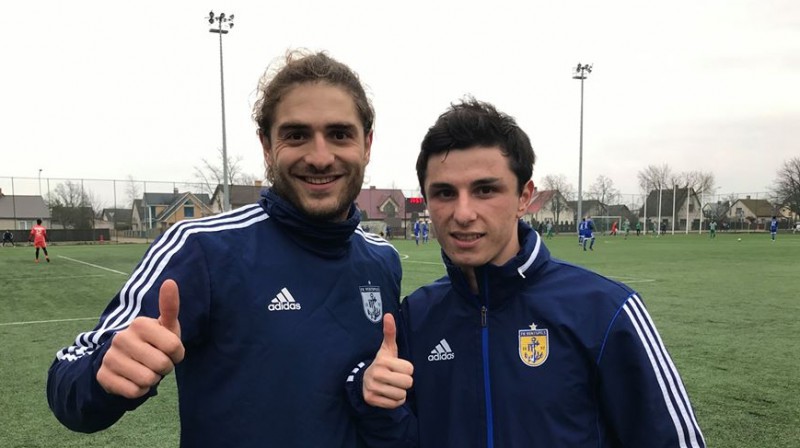 Giorgi Rehviašvili un Giorgi Eristavi. Foto: FK "Ventspils"