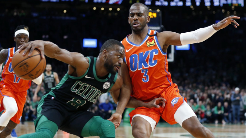 Kemba Vokers un Kriss Pols. Foto: AP/Scanpix