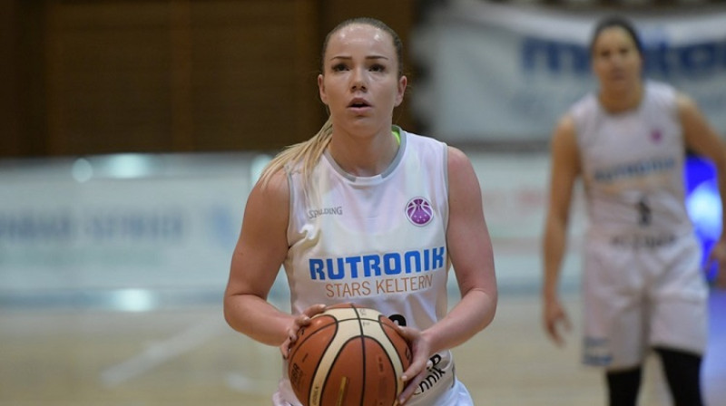 Ilze Jākobsone Eiropas kausa spēlē pret "Sint Katelijne Waver". Foto: FIBA