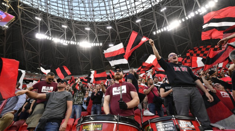 "Honved" līdzjutēji. Foto: EPA/Scanpix