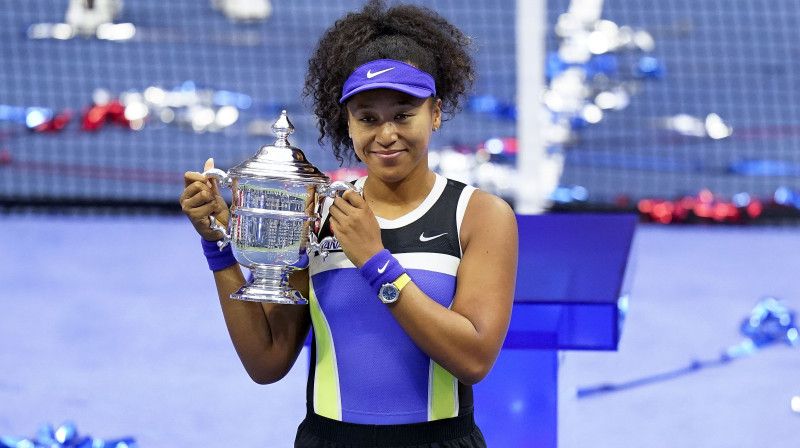 Divkārtējā "US Open" čempione Naomi Osaka. Foto: AP/Scanpix