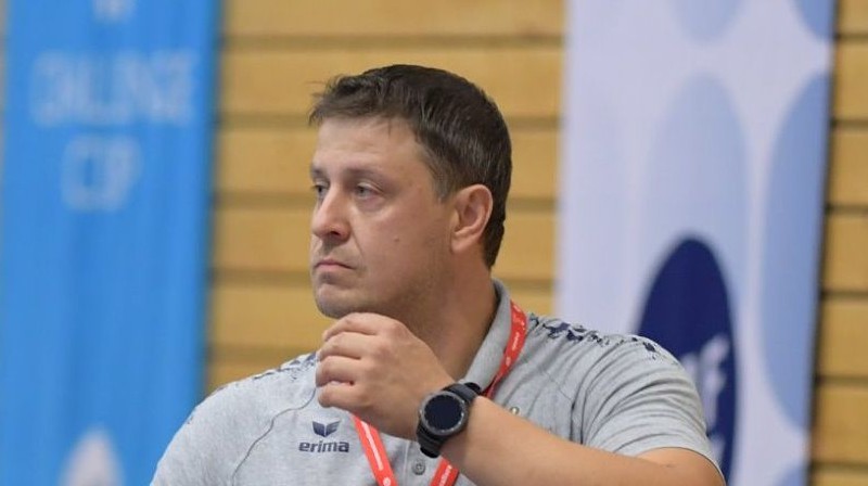 Latvijas izlases jaunais galvenais treneris Sandris Veršakovs. Foto: handball.lv