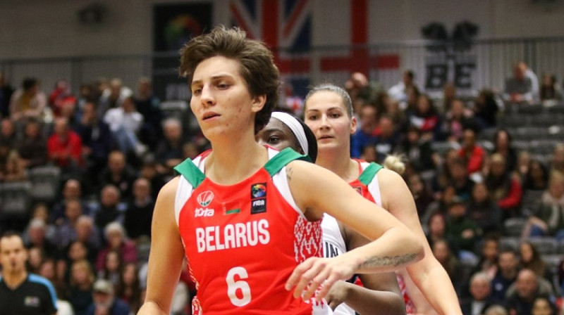 Baltkrievijas valstsvienības kapteine Jekaterina Sņitina. Foto: FIBA