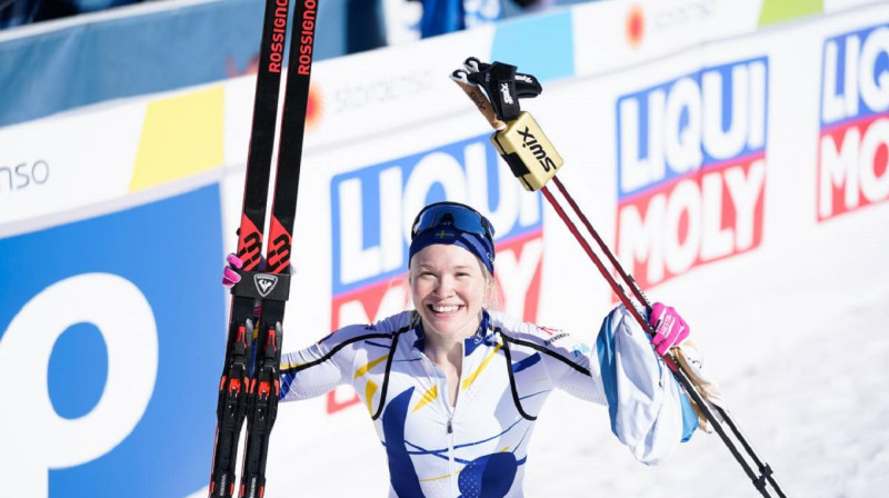 Jonna Sundlinga jau izcīnījusi divus zeltus šajā pasaules čempionātā. Foto: Nordic Focus