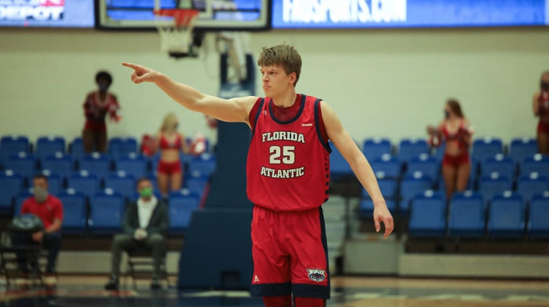 Kārlis Šiliņš: trīs sezonas un 84 spēles "Florida Atlantic" rindās. Foto: FAU sports