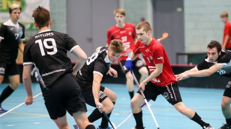 "Lielvārde/FatPipe" pret "RTU/Rockets"
Foto: Floorball.lv