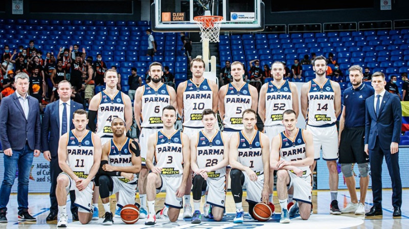 Mareks Mejeris (#5) un ''Parma'' FIBA Eiropas kausa <i>Final 4</i>. Foto: FIBA