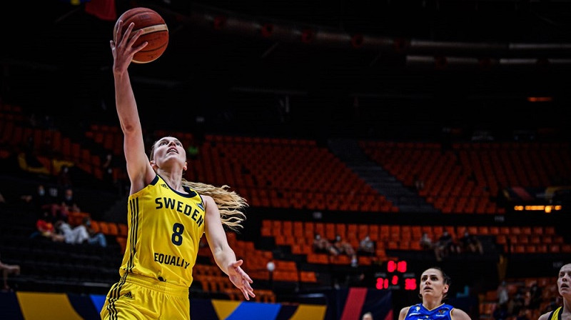 Elena Nīštrēma un Zviedrija: sestā vieta "Women`s EuroBasket 2021". Foto: EuroBasket Women