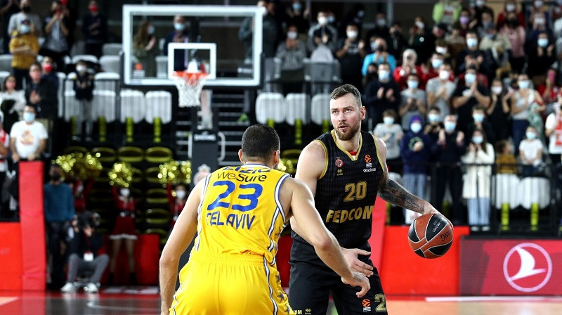 Donāts Motejūns 2021. gada 29. decembrī. Foto: Euroleague