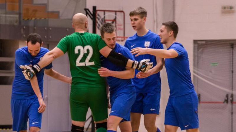 BFC "Daugavpils" telpu futbolisti. Foto: Petrow/Jelgava