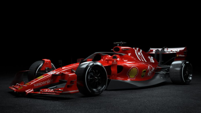 Variācija par 2022. gada "Ferrari" sacīkšu auto. Foto: f1fanatic.net