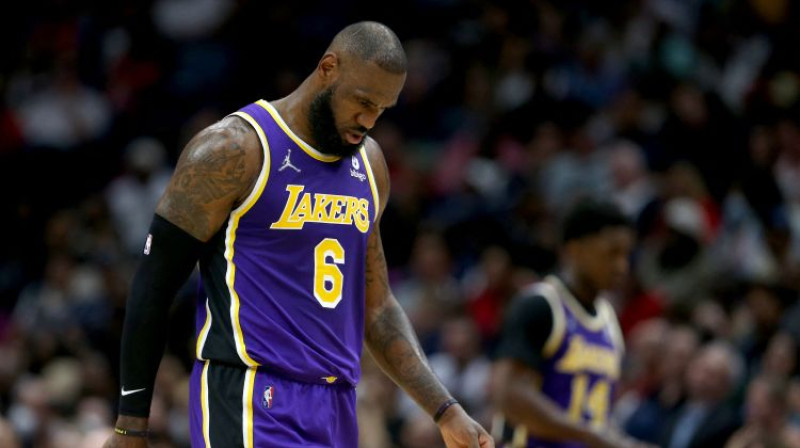 ''Lakers'' zvaigzne Lebrons Džeimss. Foto: USA Today Sports/Scanpix