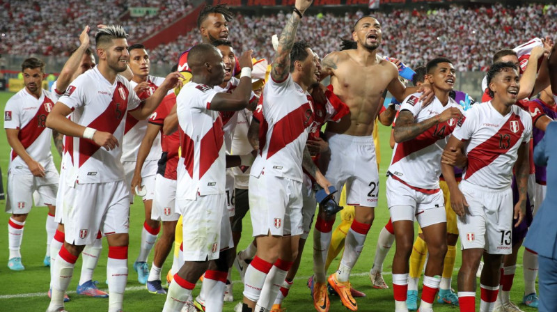 Peru izlases futbolisti. Foto: Paolo Aguilar/EPA/Scanpix