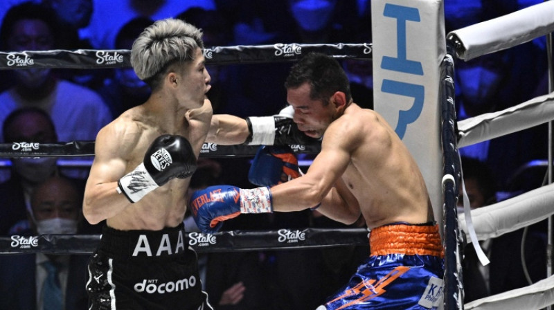 Naoja Inoue pret Nonito Donairi. Foto: AFP/Scanpix