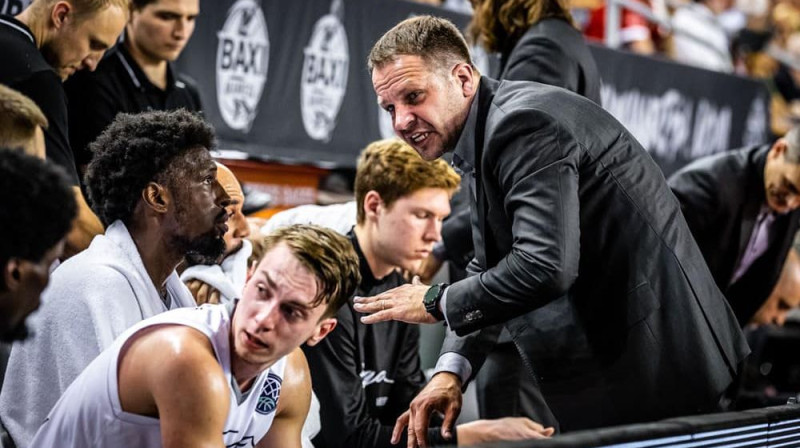 VEF soliņš spēlē pret ''Manresa''. Foto: FIBA Champions League