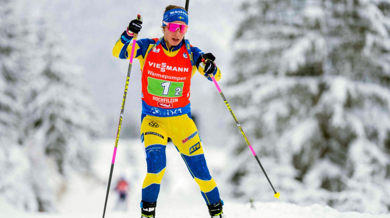 Zviedrijas biatloniste Anna Magnusone. Foto: Georg Hochmuth/AFP/Scanpix