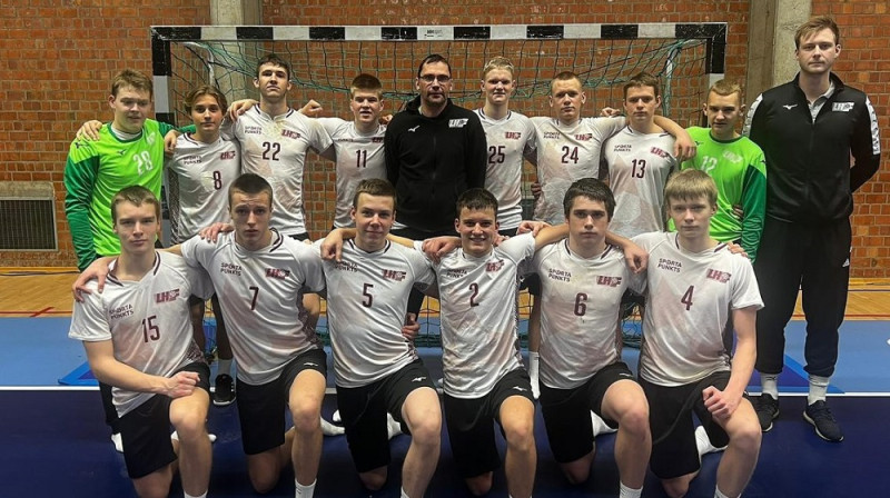 Latvijas U17 handbola izlase. Foto: Latvijas Handbola federācija.