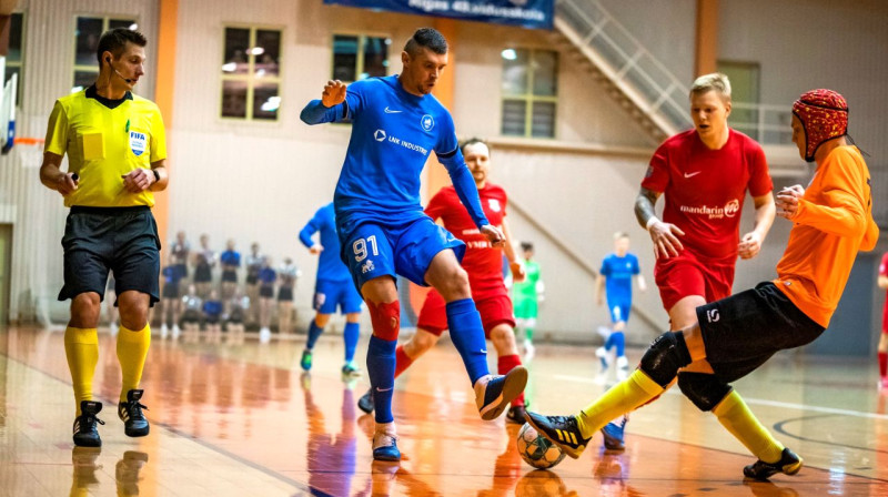 "RFS Futsal" pret TFK "Salaspils". Foto: Nora Krevņeva-Baibakova/fkrfs.lv