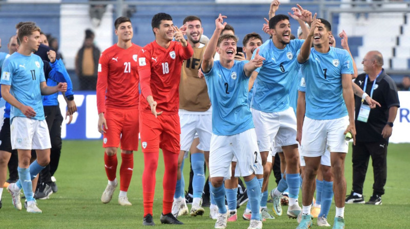 Izraēlas U20 valstsvienības futbolisti. Foto: Mei Zhoutongxunshe/Zumapress.com/Scanpix