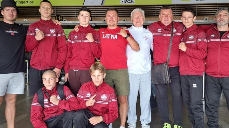 Latvijas jaunie bokseri. Foto: Latvijas Boksa federācija