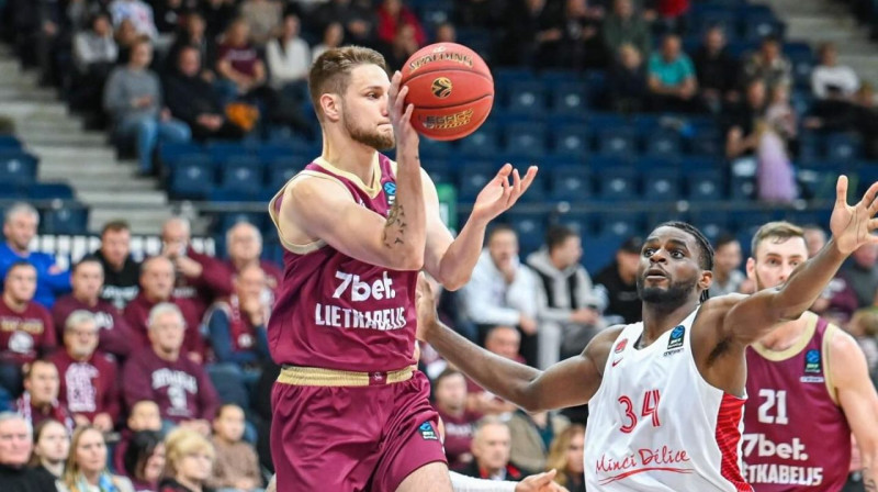 Mirklis no Panevēžas "Lietkabeļa" un Francijas "JL Bourg" spēles. Foto: BC 7bet-Lietkabelis Panevėžys