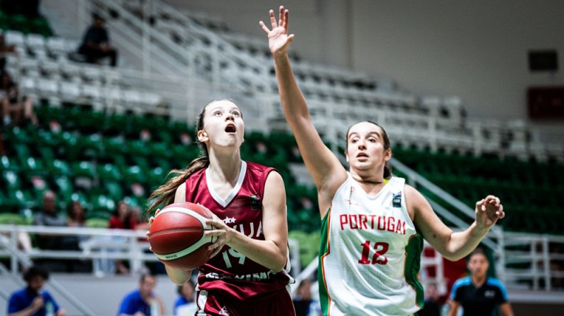 Marta Ploriņa Eiropas U16 čempionātā. Foto: FIBA