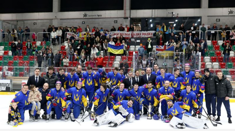 Ukrainas hokeja izlase OS kvalifikācijas turnīrā. Foto: MICHAL CHWIEDUK / POLISH ICE HOCKEY FEDERATION / IIHF