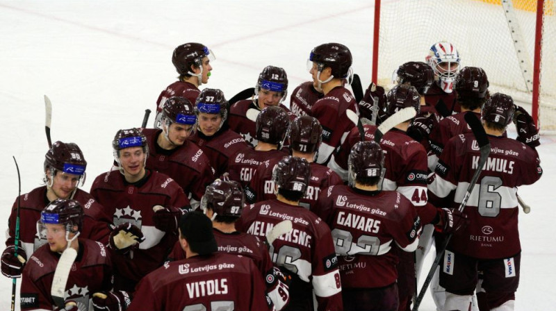 Latvijas hokeja izlase. Foto: LHF