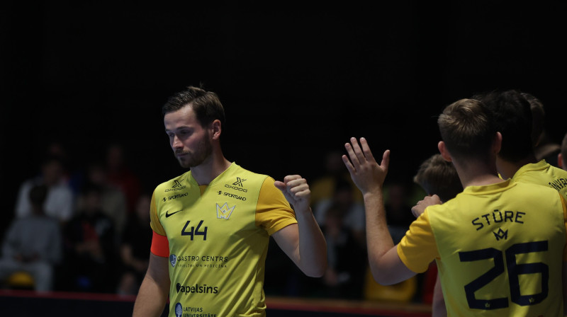 "FS Masters/Ulbroka" kapteinis un rezultatīvākais spēlētājs Toms Bitmanis, foto: Floorball.lv