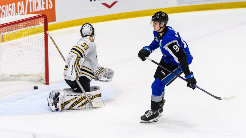 Ērika Mateiko vārtu guvuma mirklis. Foto: Saint John Sea Dogs