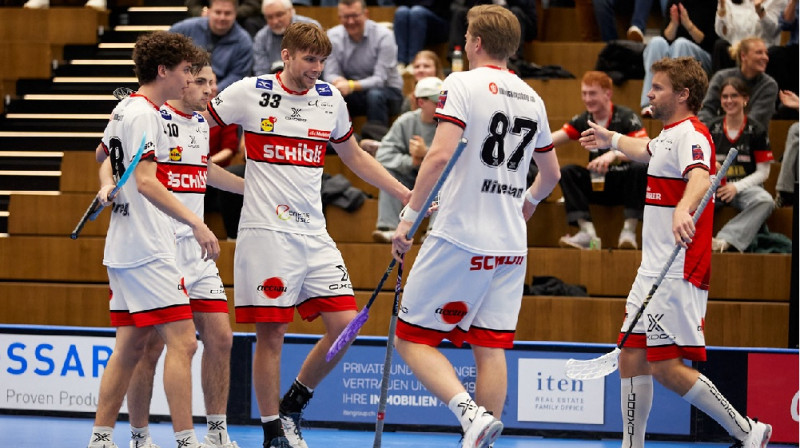 Daniels Anis (#33) atzīmē vārtu guvumu, foto: Zug United