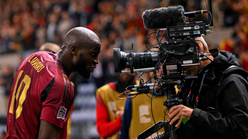 Romelu Lukaku pēc vārtu guvuma. Foto: John Thys/AFP/Scanpix
