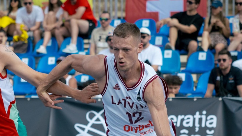 Kārlis Šilke-Žunda 2025. gada 7. jūnijā. Foto: FIBA
