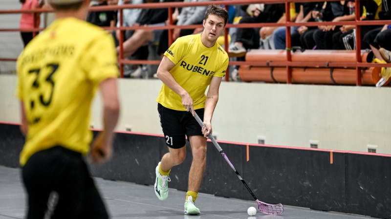 "Rubenes" labā hat-trick guvušais Dāvis Zēmelis. Foto: Jānis Lārmanis, LFS