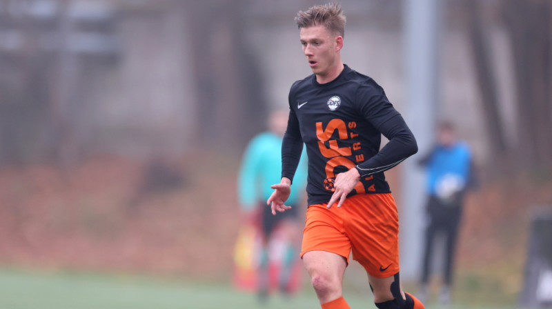 JDFS "Alberts" pussargs Dāvis Indrāns. Foto: Romāns Kokšarovs/LFF