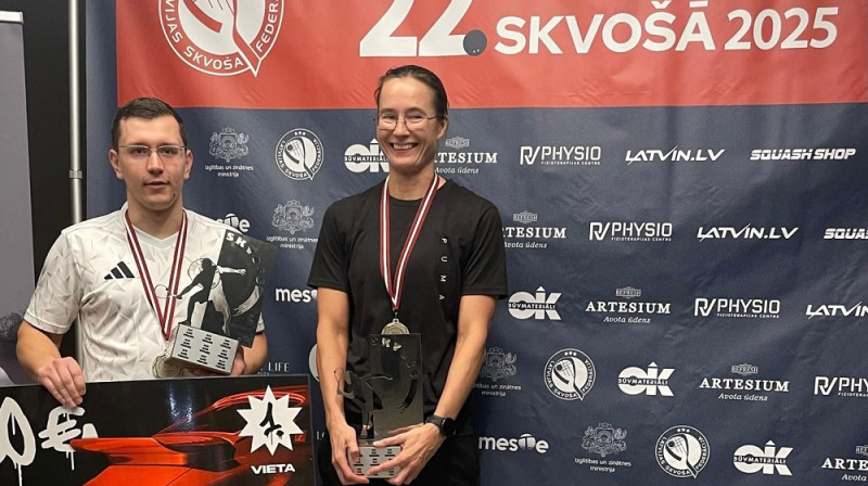 Jānis Plūme un Laura Gaigala. Foto: LSF.