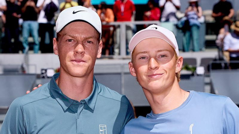 Janniks Sinners un Elmers Mellers. Foto: Murua Madrid Open